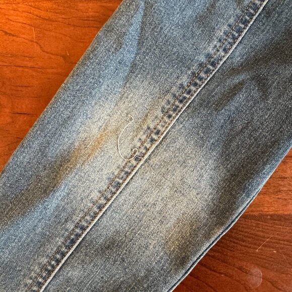 Truly One-of-a-Kind Hand Block Printed Forest Nymph Jean Jacket 🧚🏻‍♂️ - Picture 5 of 15